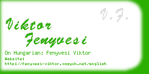 viktor fenyvesi business card